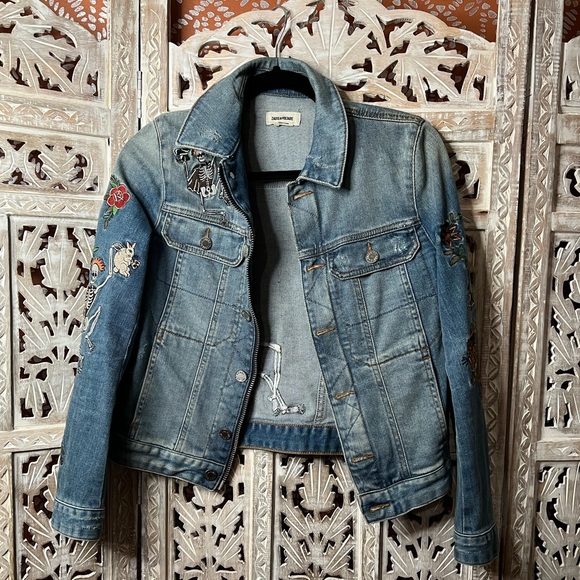 Zadig & Voltaire Denim Tattoo Jacket size xs - Picture 4 of 7